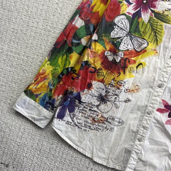 Desigual Colorful Floral Button-Down Shirt - Picture 3 of 15